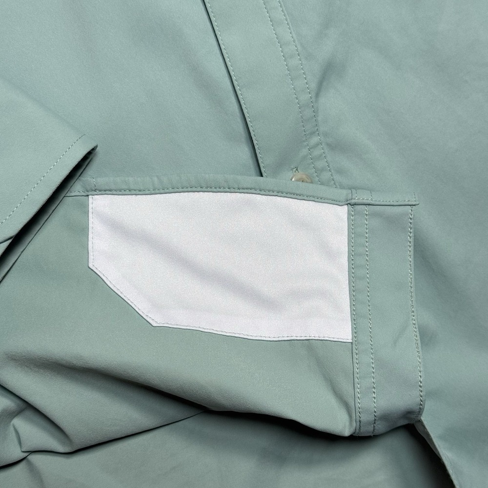 Poncho Men's Casual Button-Down Shirt in Light Sage - Picture 5 of 11
